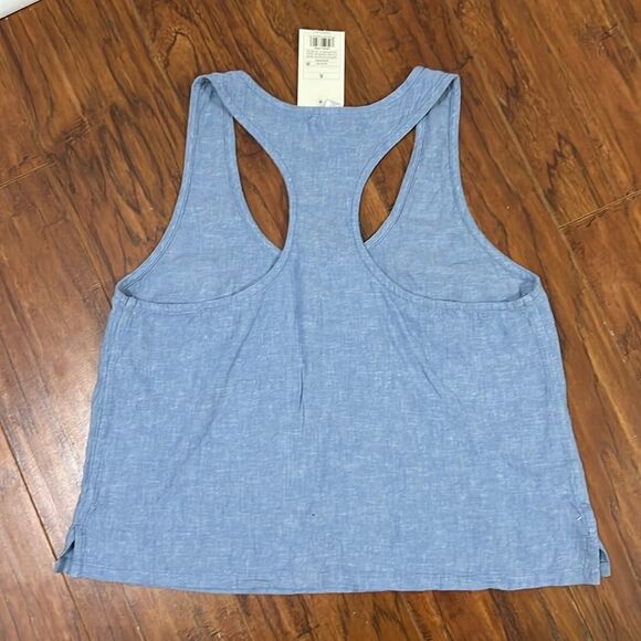 NWT Stars Above Size Small Blue Racerback Tank Top Pajama Linen Rayon - Picture 3 of 4